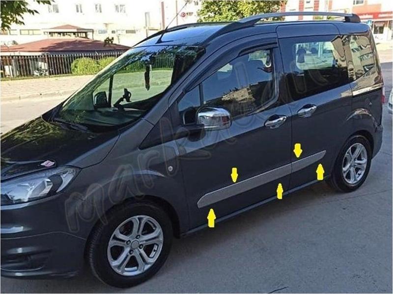 Ford Tourneo Courier Krom Yan Kapı Çıtası 2014-2023 4 Parça Paslanmaz Çelik