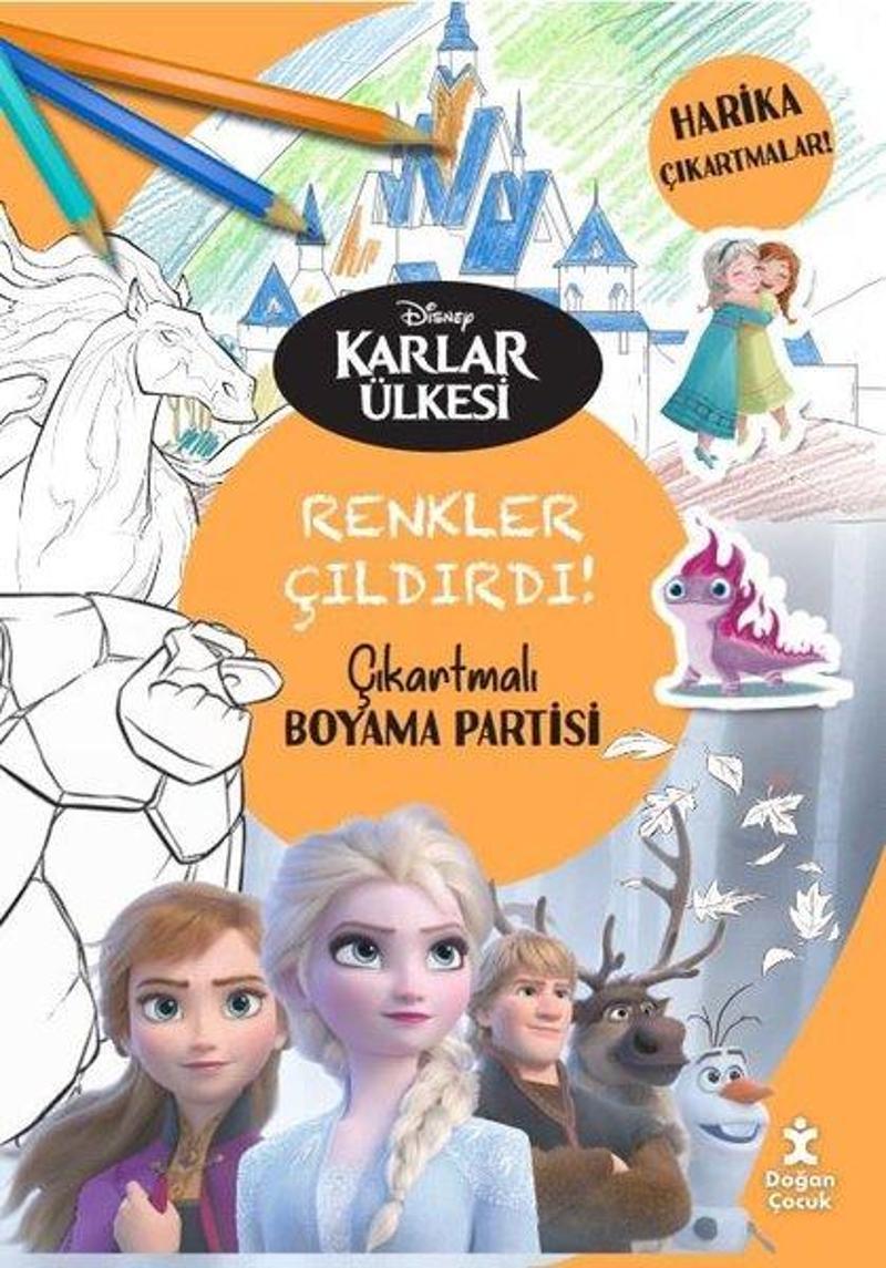 Doğan Çocuk Disney Karlar Ülkesi Renkler Çıldırdı! Çıkartmalı Boyama Partisi - Kolektif