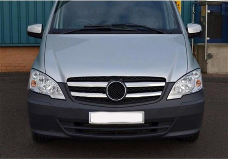 Mercedes Vito Krom Ön Panjur 2010-2014 4 Parça Paslanmaz Çelik