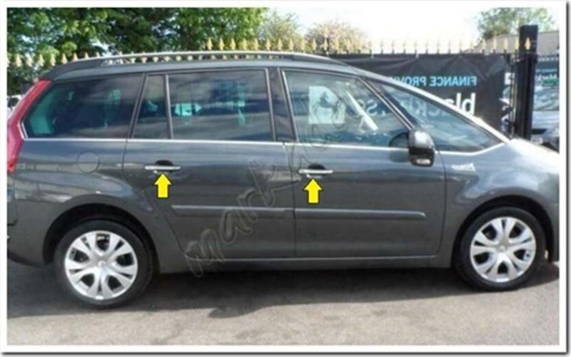 Citroen C4 Picasso Krom Kapı Kolu 2013 Sonrası 4 Kapı Paslanmaz Çelik