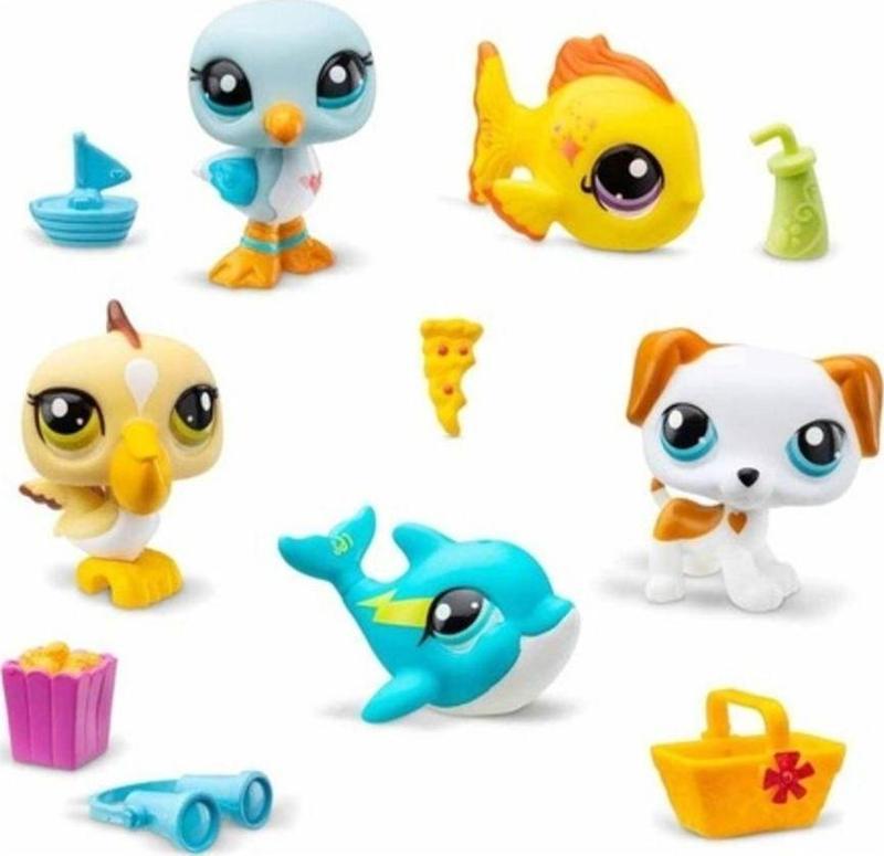 ittlest Pet Shop Figür Set Minişler Plaj Temalı 00517 G7 #61 #65