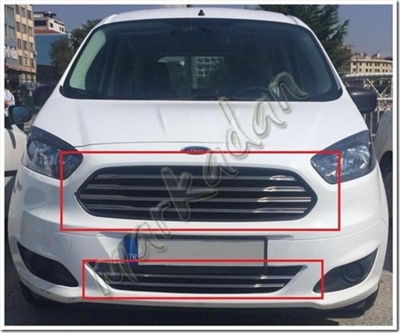 Ford Tourneo Courier Ön Panjur Nikelajı 2014-2017 Set 6 Parça P.Çelik