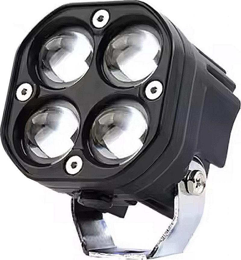 Led Spot Işık ve Beyaz Projektör Lens Kare Dört Gözlü Led Off Road Lamba Motosiklet ve İş Makinesi Projektörü 12V-85V