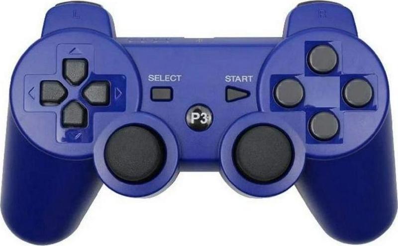 P3 Doubleshock PS3 Playstation 3 için Uyumlu Kablosuz Titreşimli Oyun Kolu Gamepad Joystick Controller Mavi