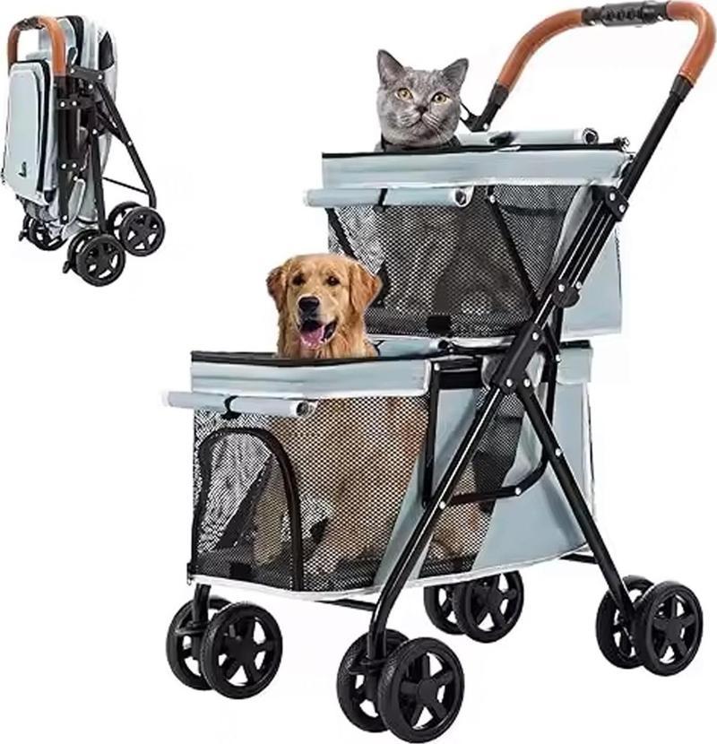 PatiGo LD03M 2 Katlı Katlanabilir Kedi ve Köpek Arabası