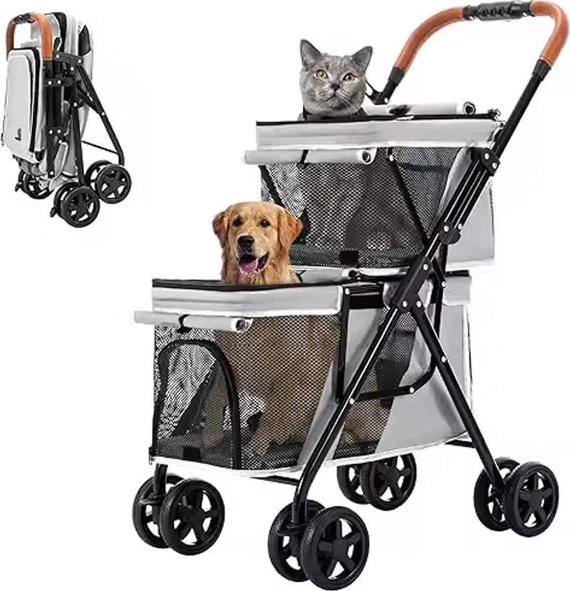 PatiGo LD03M 2 Katlı Katlanabilir Kedi ve Köpek Arabası