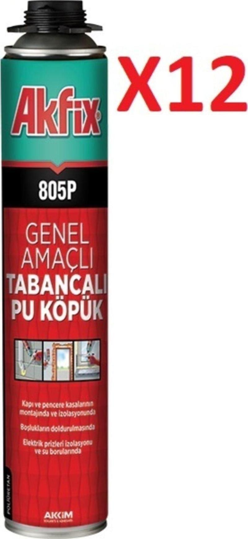 805p Tabancalı Poliüretan Köpük 750 Ml/850 Gr (1 Koli - 12 Adet)