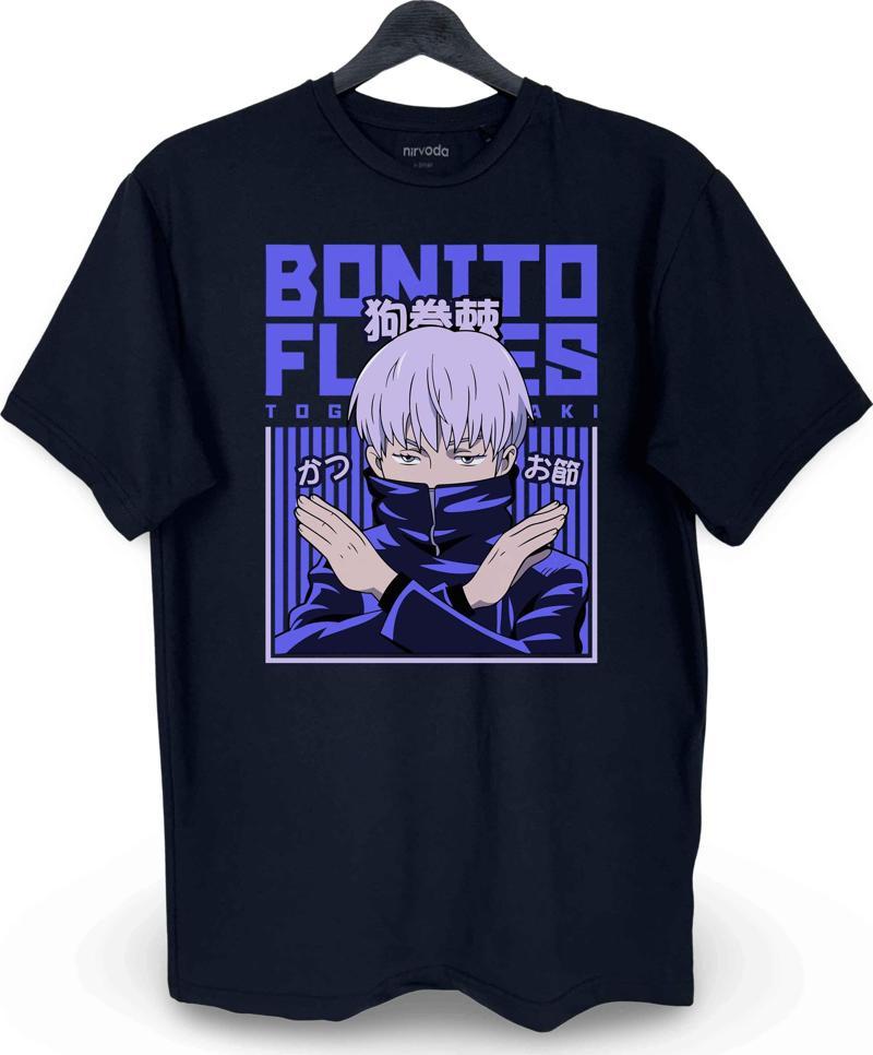 Toge Inumaki Jujutsu Kaisen Baskılı Loose Fit Bisiklet Yaka Unisex Tişört Anime Manga