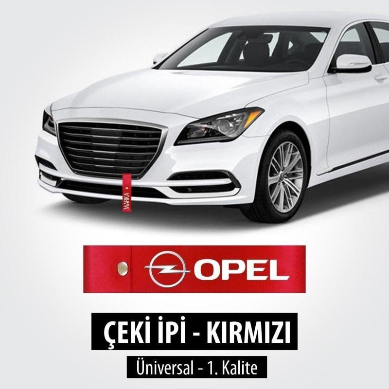 Opel Çeki Ipi Kırmızı Renkli Uv Baskılı Solma Atma Yapmaz Tampon Dili