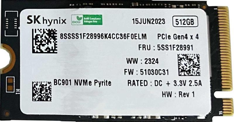 BC901 512GB 22x42 M.2 NVMe SSD