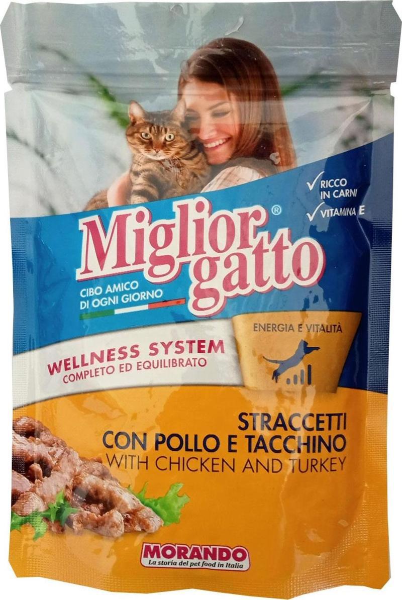 Miglior Gatto Tavuk & Hindi Parçalı Pouch 100Gr. 24'Lü