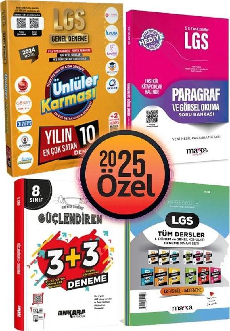 Ünlüler Karması LGS 10 Deneme Ankara LGS 3+3 Deneme Marka Branş Branş Deneme ile Paragraf Soru 4lü