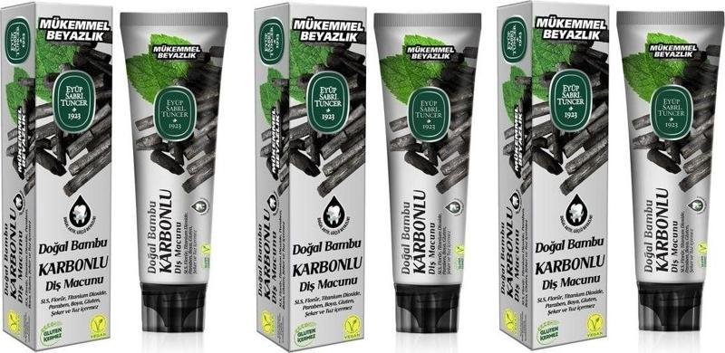 Doğal Bambu Karbonlu Diş Macunu 75 Ml X 3 Adet