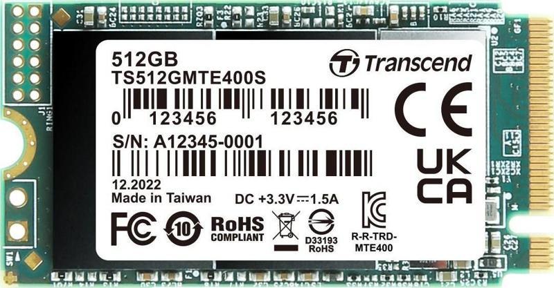 Ts512Gmte400S 512GB Pcle NVMe 22X42 M.2 SSD