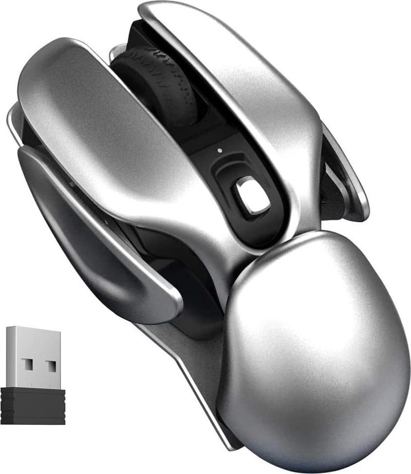Şarj Edilebilir Ergonomik Sessiz Mouse 2.4G USB Alıcı Mekanik Stili