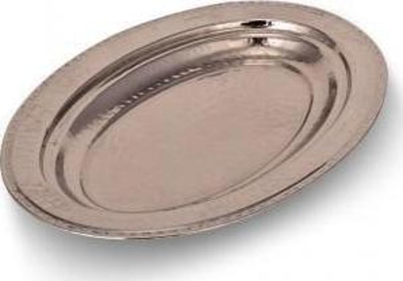 Piyade İskender Kebap Kayık Sunum Tabağı 40 Cm El Dövme Nikel Turna4416-2