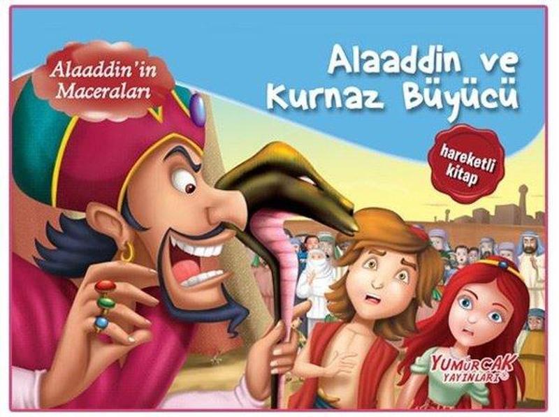 Yumurcak Yayınları Alaaddin ve Kurnaz Büyücü: Alaaddin'in Maceraları - Üç Boyutlu Kitap - Kolektif