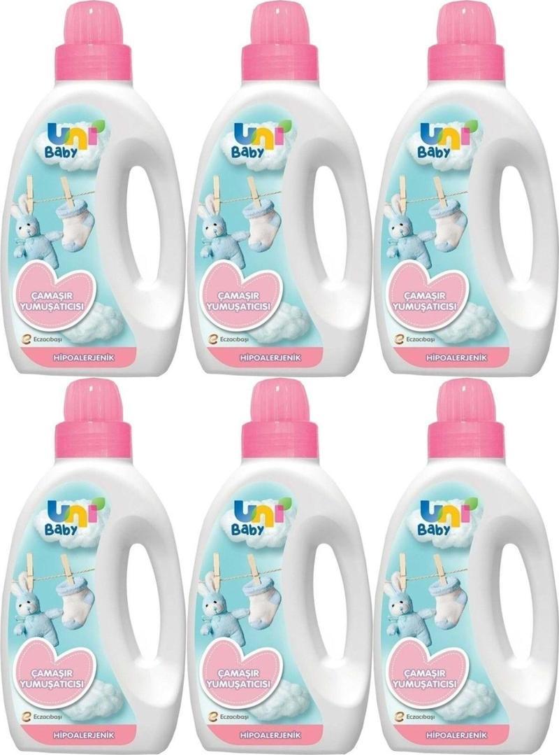 Çamaşır Yumuşatıcı 1500ml Hassas Ciltler İçin Hipoalerjenik Pembe 6'lı Set