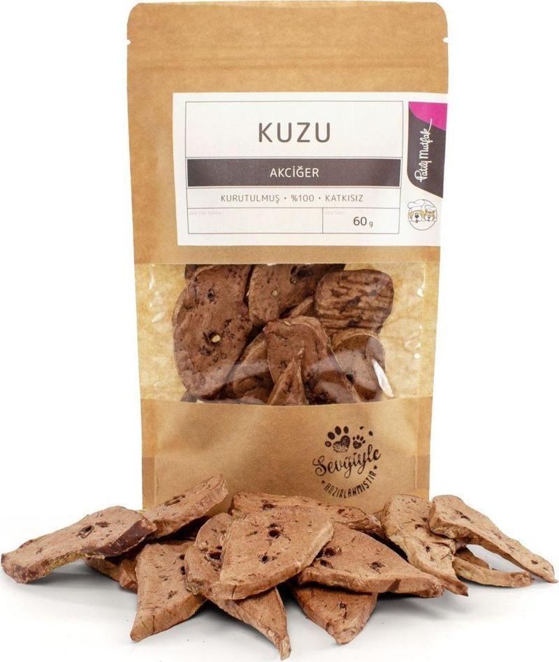 Kurutulmuş Kuzu Yaprak Akciğer Köpek Ödül Maması (60 g)