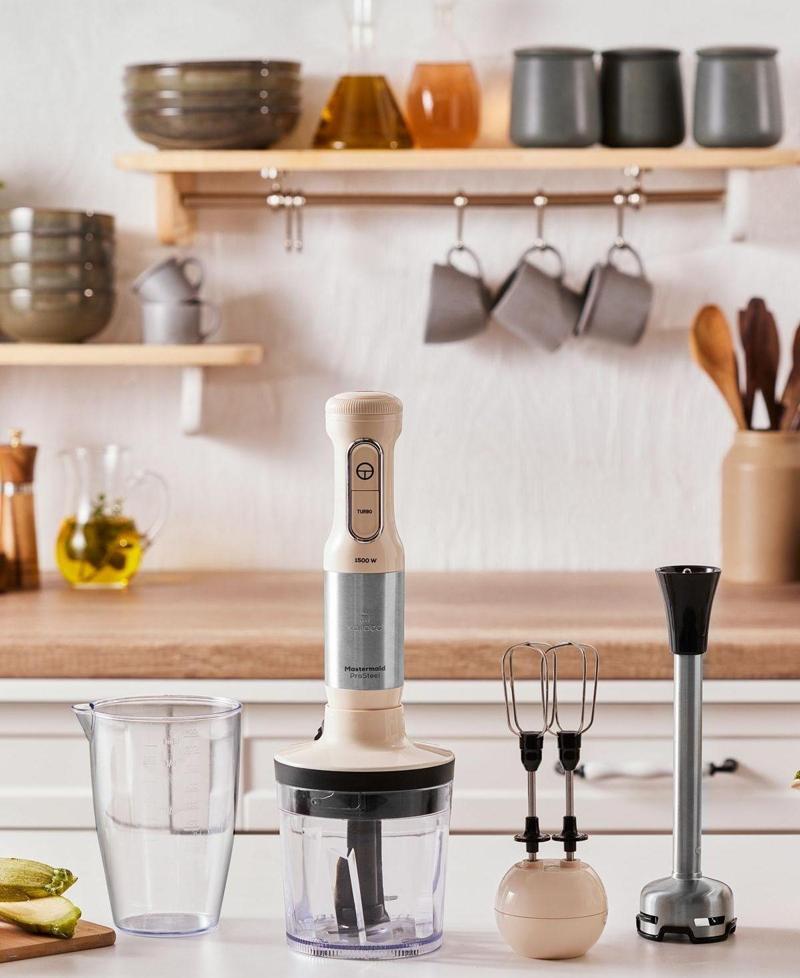 Mastermaid Prosteel 1500W Blender Seti Soft Cream-Inox