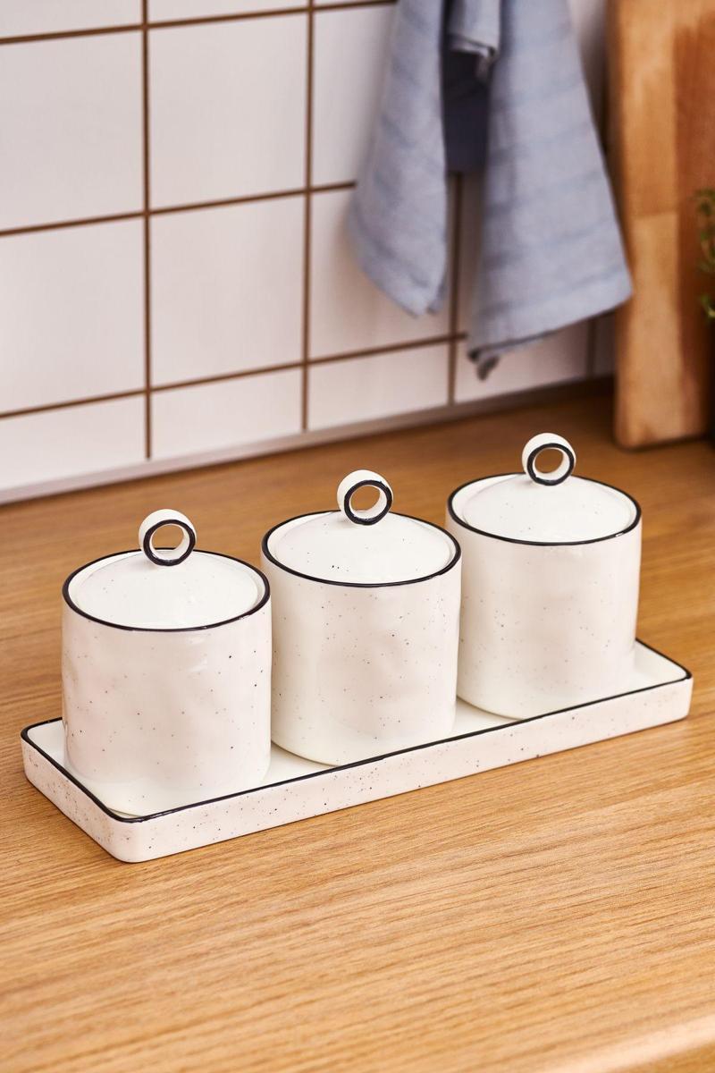 Lina Line 3'Lü Standlı Vakumlu Kapaklı Baharat Takımı 400 Ml