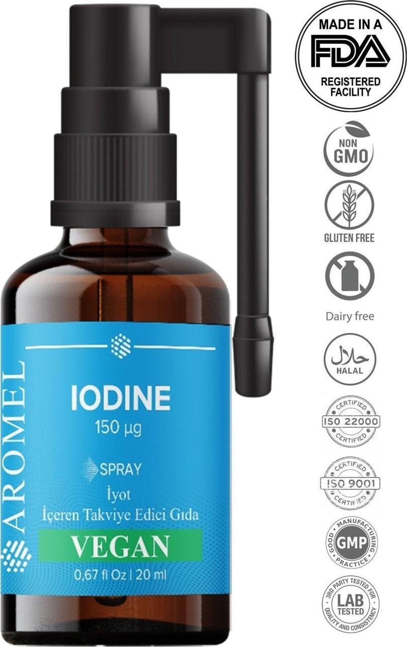 Iyot Takviyesi Sprey Başlıklı | 150 Mcg | Gliserin Iyot , Gıda Takviyesi, Fda Onaylı