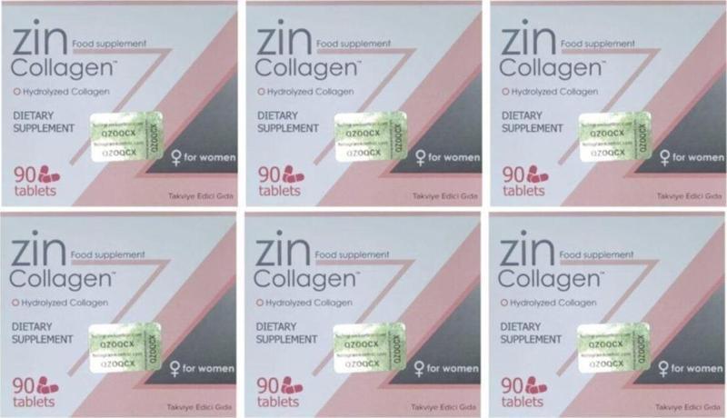 Collagen Allezin Food Supplement 90 Tablet 6 Adet Li