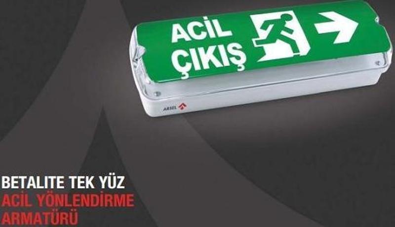 Betalite AEB-03010-L Acil Çıkış Yönlendirme Armatürü Şebekeden Yanan 20xF LED