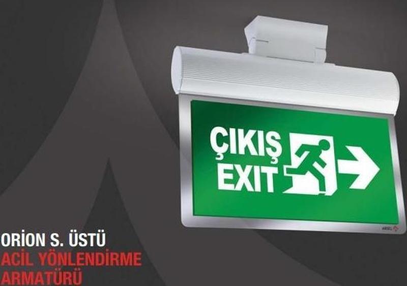 Orion AEB-30223-L Acil Çıkış Yönlendirme Armatürü Sürekli ve Kesintide 180 Dak. Yanan 10xF LED