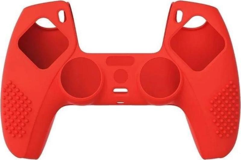 PS4 Controller Joystick Oyun Kolu Gamepad Uyumlu - Silikon Koruyucu Cover Kırmızı