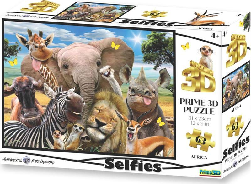 Prime 3D - Afrika Selfie 63 Parça Puzzle 10543