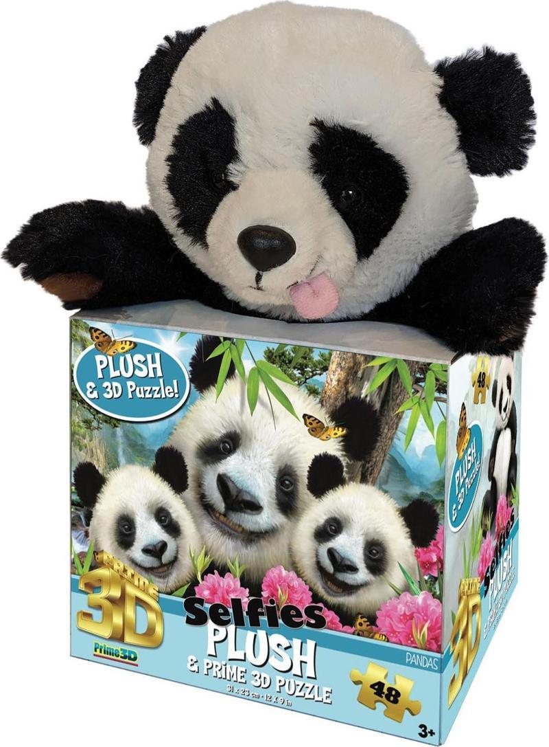 Prime 3D - Panda Pelüş ve Selfie 48 Parça Puzzle 15800