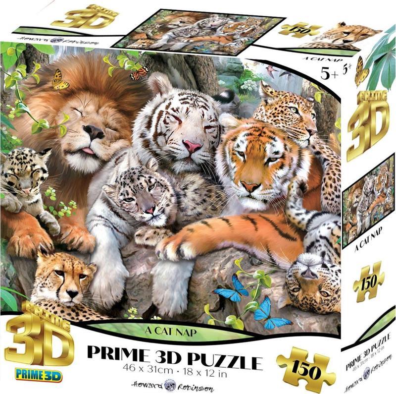 Prime 3D - Vahşi Kediler 150 Parça Puzzle 10872