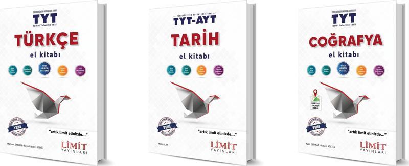 Limit Tyt Türkçe + Tarih + Coğrafya El Kitabı Seti 3 Kitap 2024