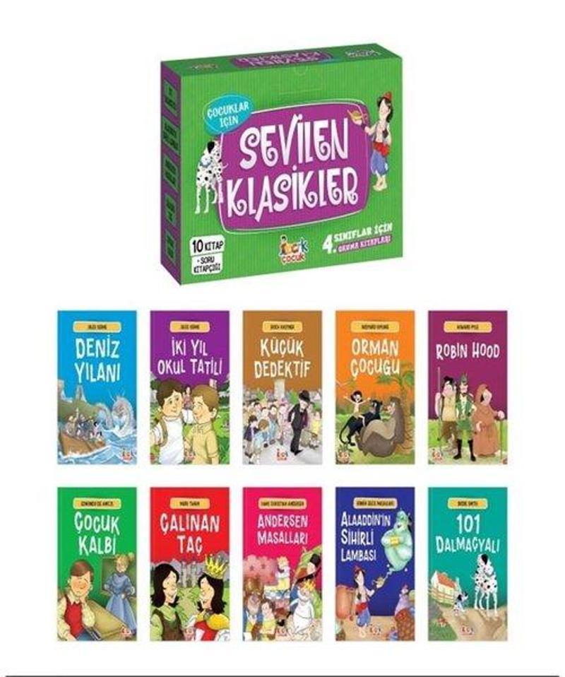 Bıcırık Yayınları Çocuklar için Sevilen Klasikler Set+Soru Kitapçığı - 10 Kitap Takım - Kolektif