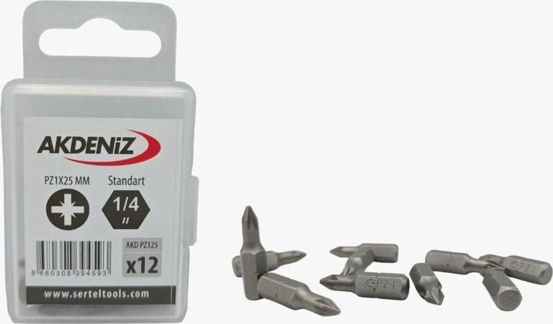 Akd/125 1/4 Yıldız Bits Uç Pz1X25 Mm 144 Adet