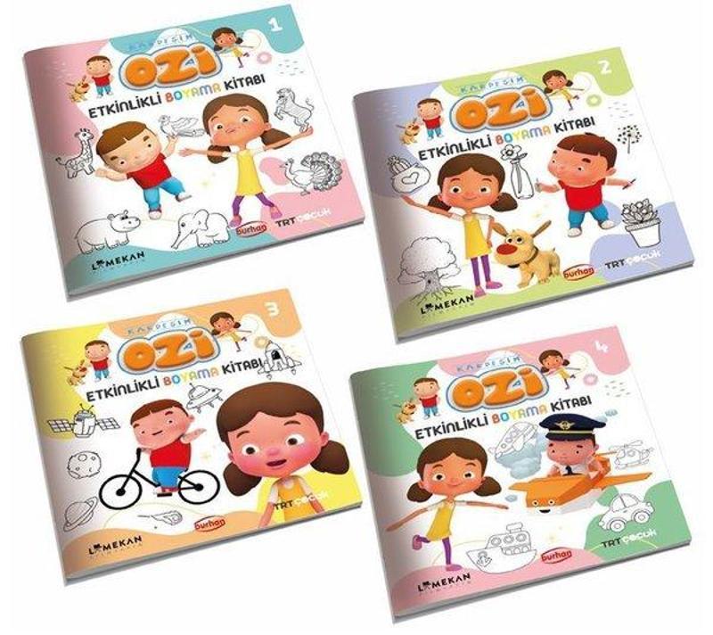 Burhan Yayıncılık TRT Çocuk Kardeşim Etkinlikli Boyama Kitabı Seti - 4 Kitap Takım - Kolektif