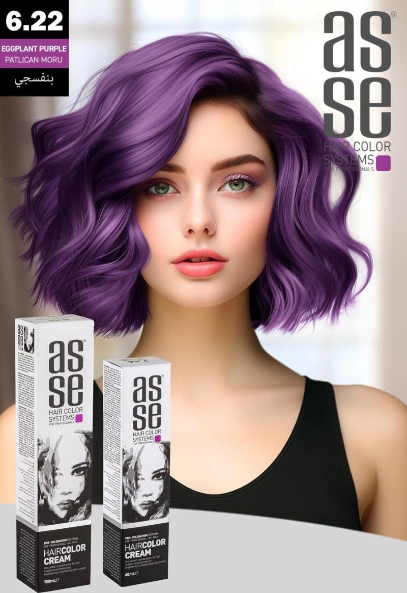 60 Ml Tüp Saç Boyası 6.22 Patlıcan Moru + 50 Ml Oksidan Sıvısı