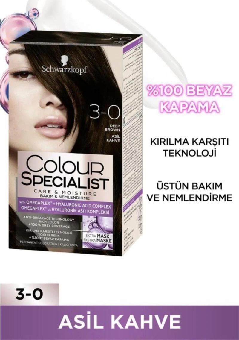 Schwarzkopf Colour Specialist Saç Boyası 3.0 Asil Kahve