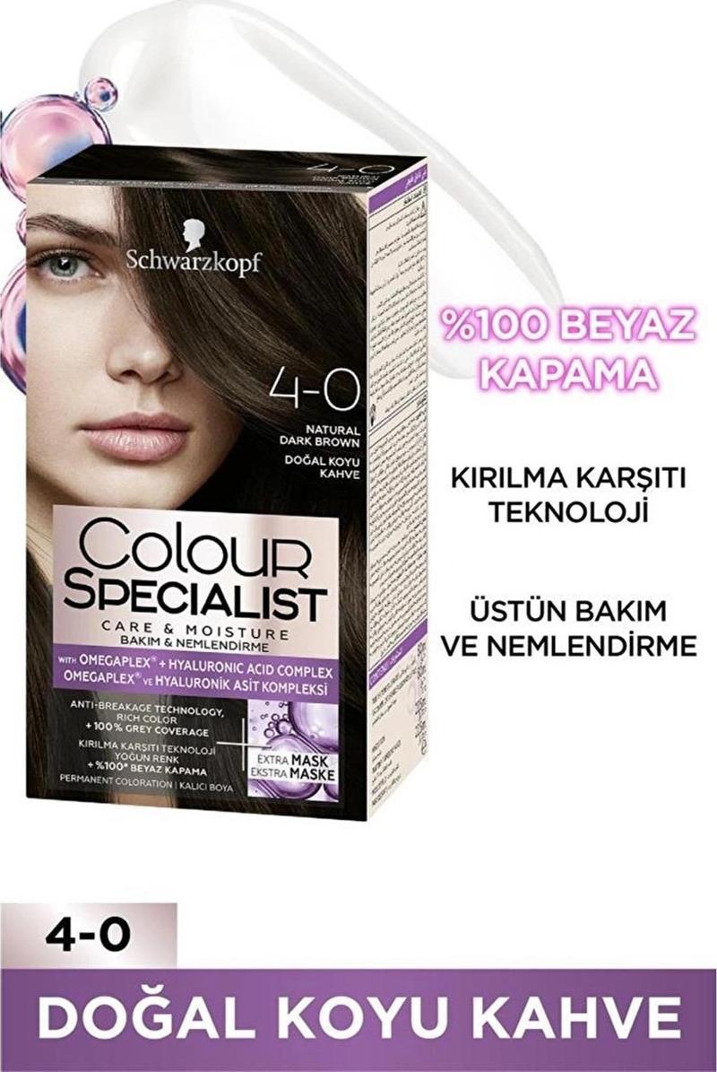 Schwarzkopf Colour Specialist Saç Boyası 4.0 Doğal Koyu Kahve