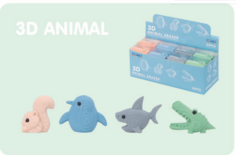 Silgi 3D Animals K235500 (24 Lü Paket)