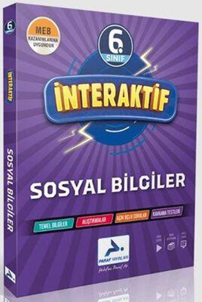 Paraf Yayınları 6. Sınıf Sosyal Bilgiler İnteraktif Soru Bankası