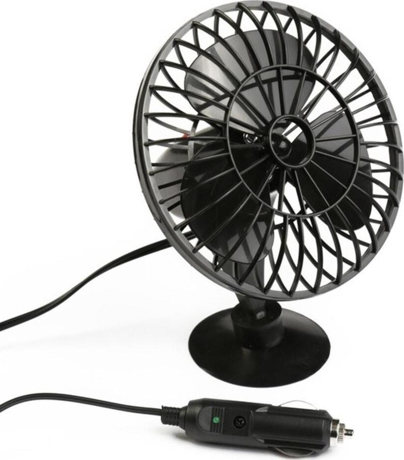 Araç İçi 12V Vantuzlu 5.5" 14 cm Mini Fan Vantilatör Pervane Çakmaklık Girişli Tüm Araçlarla Uyumlu