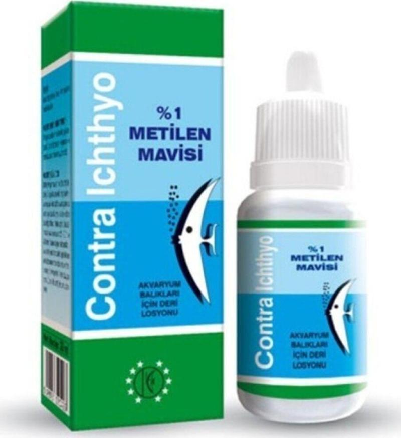 Contra Ichthyo Metilen Mavisi Akvaryum Balık Deri Losyonu 30ml