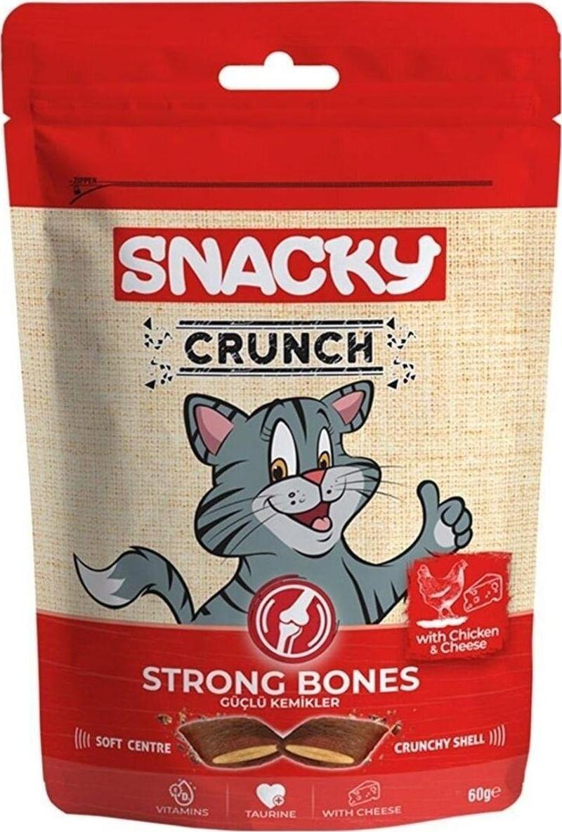 Neo Pet Market Kedi Crunch Ödül Strong Güçlü Kemikler Tavuk-peynir 60 gr