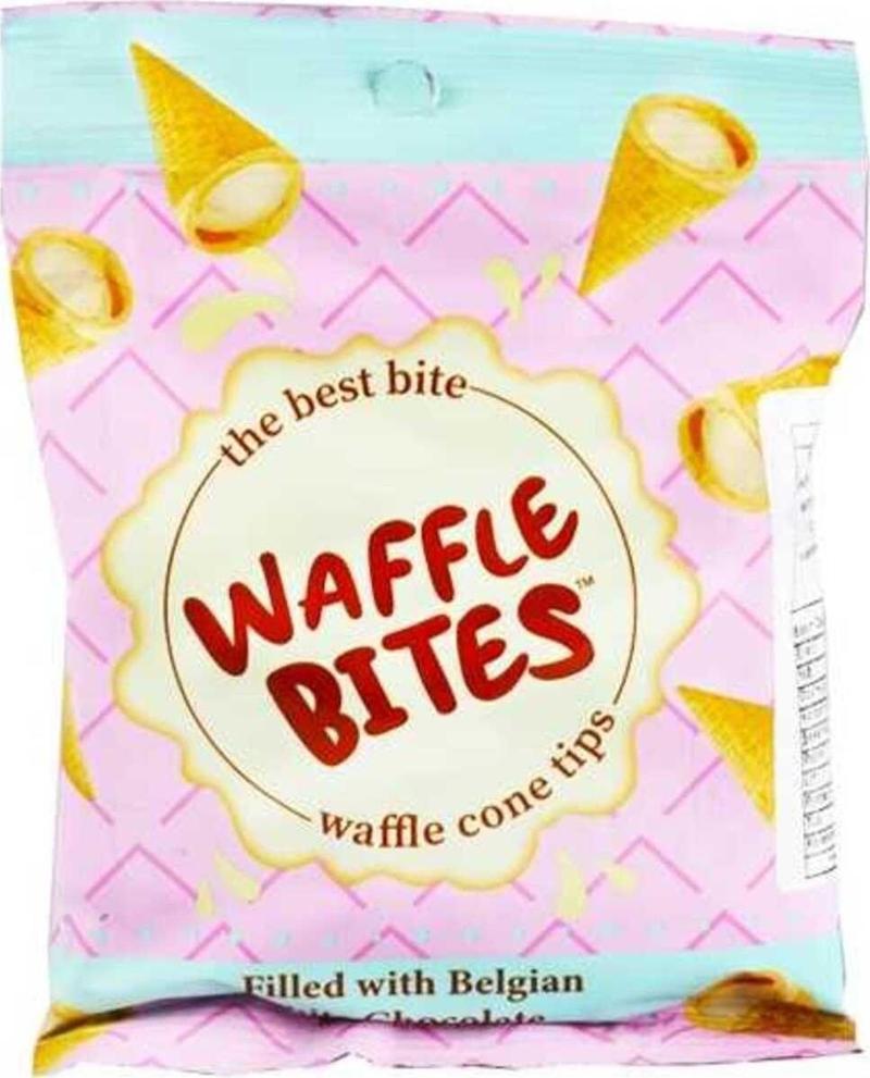 Waffle Bıtes Beyaz Çikolatalı Kornet 48 Gr. (1 Paket)