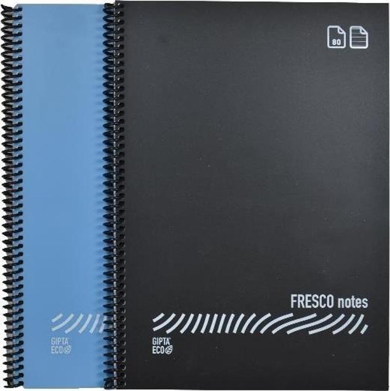 Eco Fresco A4 80 Yaprak Kareli ve Çizgili Defter Seti