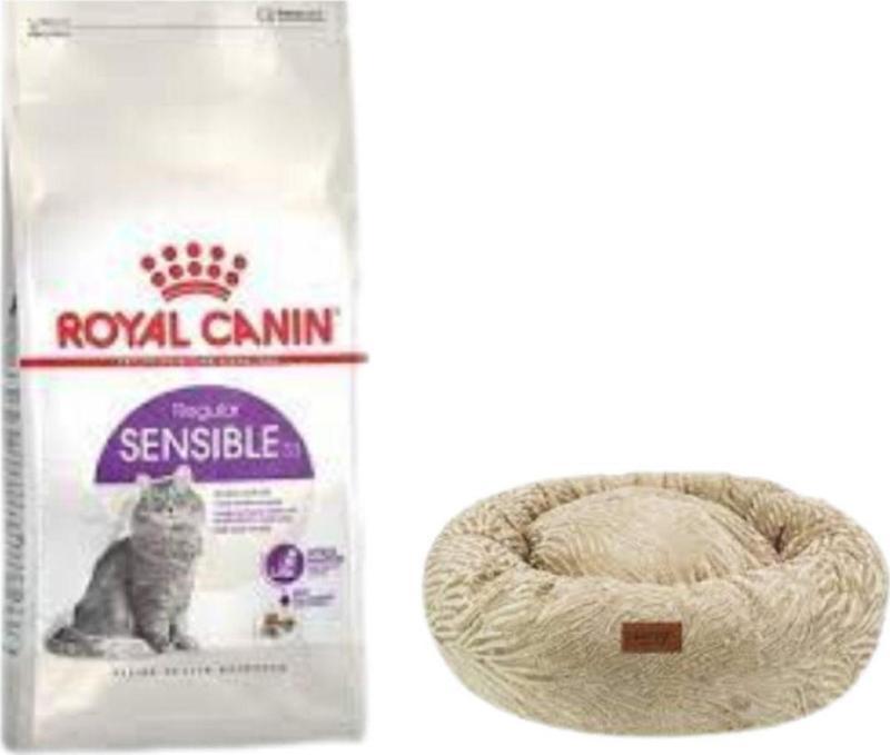 Sensible 33 Sindirim Hassasiyetli Yetişkin Kedi Maması 4 Kg,Kahve Luxe Donut Yatak