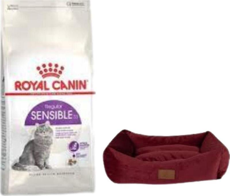 Sensible 33 Sindirim Hassasiyetli Yetişkin Kedi Maması 4 Kg,Mini Small Bordo Yatak