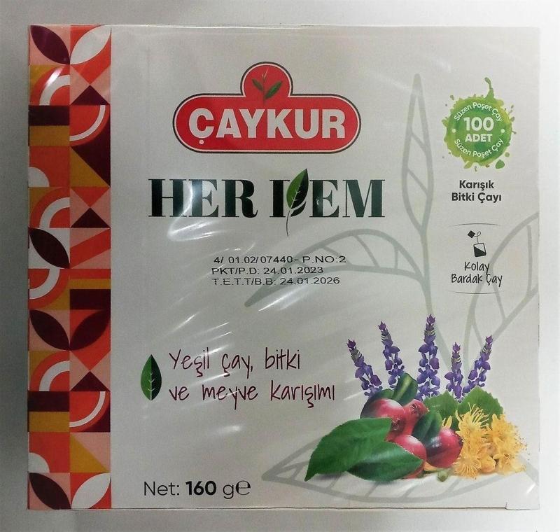 Herdem Bitki, Meyve Ve Yeşil Çay Karışımlı Bitki Çayı 160 gr